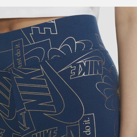 Nike Sportswear Icon Clash High Waisted Tights CU6861-460 Valerian Blue-Sizes - Picture 2 of 3